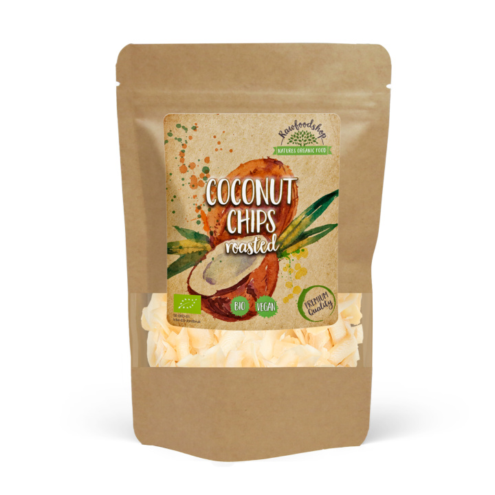 Kookoschipsit Premium Paahdetut LUOMU 500g ryhmässä Raaka-aineet / Pähkinät / Kookos @ Rawfoodshop Scandinavia AB (KCR50)