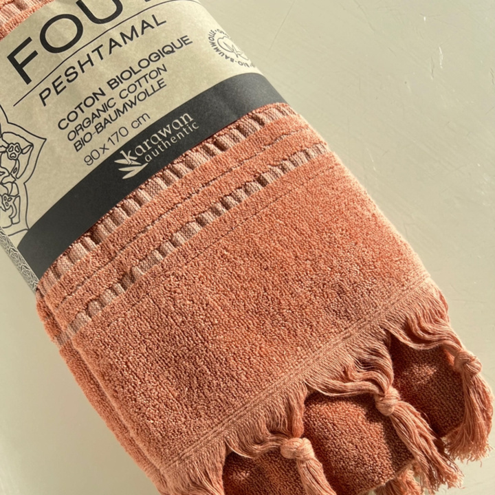 Fouta Amber ekologinen puuvilla 90x170cm ryhmässä Iho & Vartalo / Kylpy & Spa / Pyyhkeet @ Rawfoodshop Scandinavia AB (KFO9AMB)