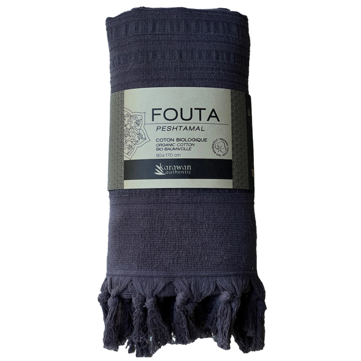 Fouta Onyx ekologisesta puuvillasta 90x170cm ryhmässä Iho & Vartalo / Kylpy & Spa / Pyyhkeet @ Rawfoodshop Scandinavia AB (KFO9O)