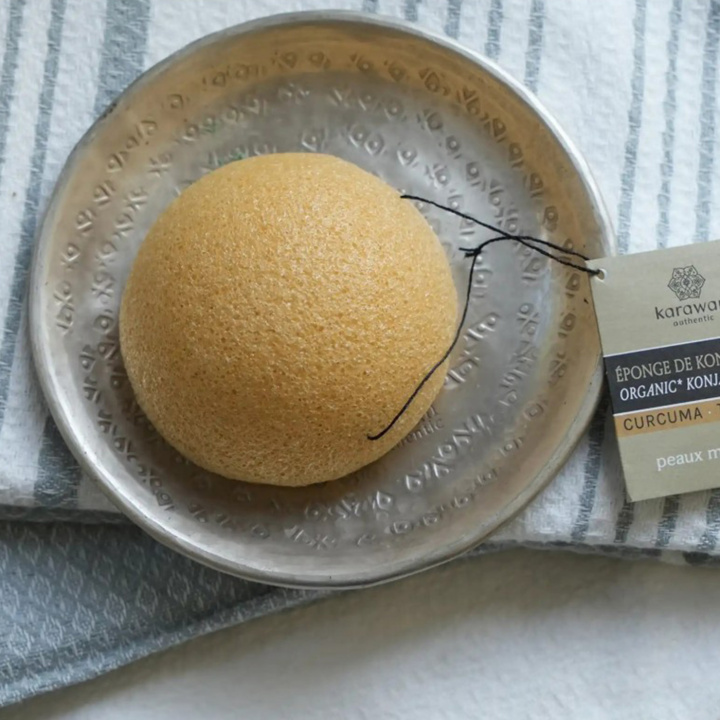 EKO Konjak-sieni kurkumalla rikastettuna ryhmässä Iho & Vartalo / Kasvot / Sienet @ Rawfoodshop Scandinavia AB (KKONJCU-BIN10)