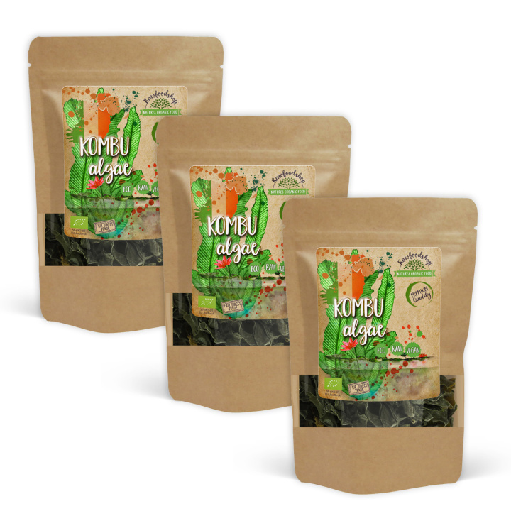 Kombu-levät LUOMU 125g x 3 pakettia ryhmässä Raaka-aineet / Terveysruoka / Levät & Merilevät @ Rawfoodshop Scandinavia AB (KOMBU01-SET3)