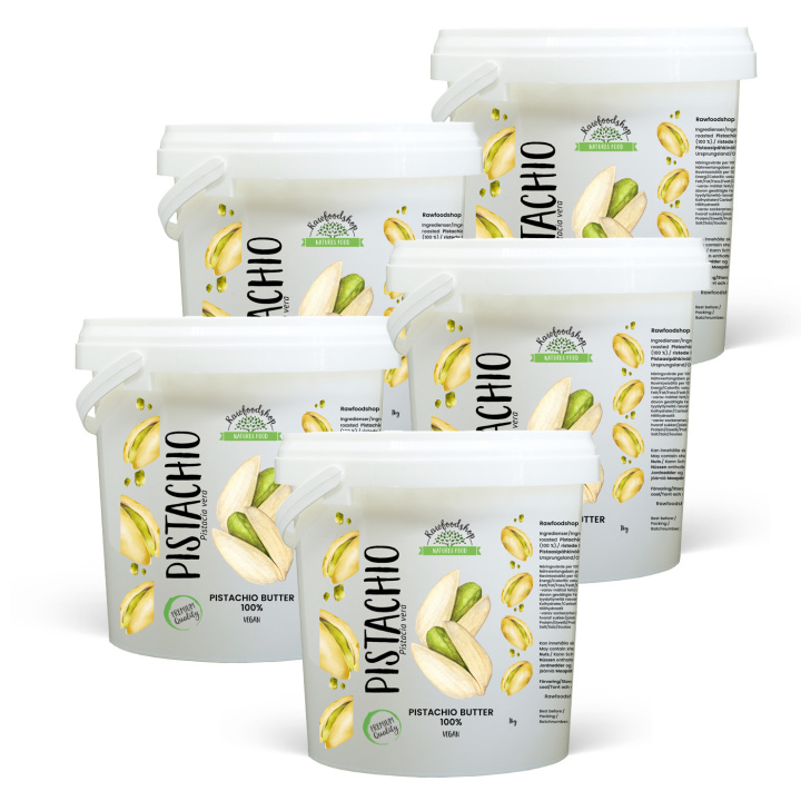 Pistaasivoi 1kg x 5 purkkia ryhmässä Raaka-aineet / Pähkinät / Pähkinävoit @ Rawfoodshop Scandinavia AB (L00220BGP1-SET5)
