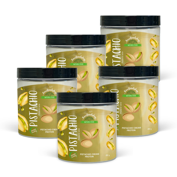 Pistaasikreemi Proteiini 200g x 5 purkkia ryhmässä Raaka-aineet / Pähkinät / Pistaasipähkinät @ Rawfoodshop Scandinavia AB (L0414030012-SET5)