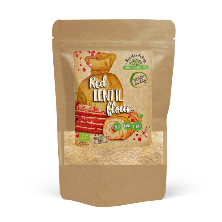 Linssijauhot Punaiset LUOMU 500g ryhmässä Raaka-aineet / Leipominen / Jauhot @ Rawfoodshop Scandinavia AB (LINSMJOLROTT01)
