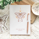 Pohdintapäiväkirja Luna Moth Kuulakärkikynällä Kirkas Kvartsi
