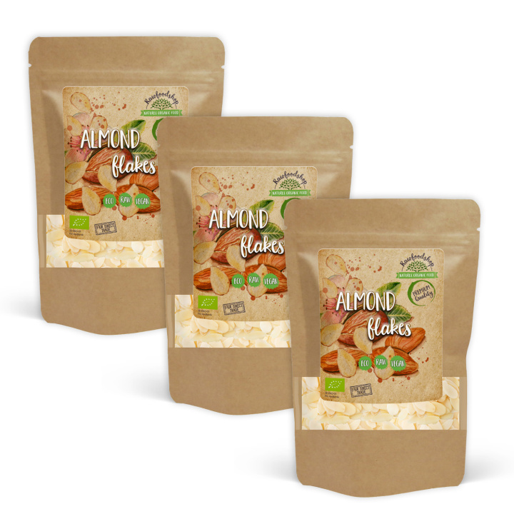 Mantelilastut LUOMU 200g x 3 pakettia ryhmässä Raaka-aineet / Pähkinät / Manteli @ Rawfoodshop Scandinavia AB (MAFA1-SET3)