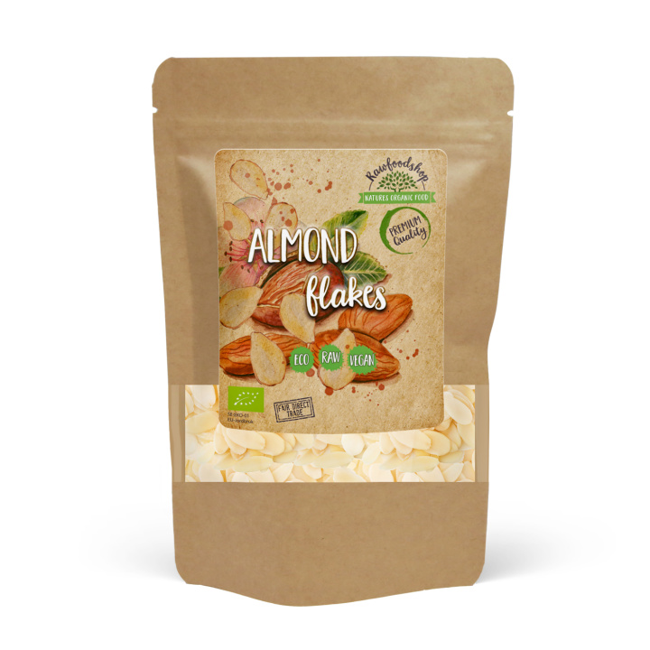 Mantelilastut LUOMU 200g ryhmässä Raaka-aineet / Pähkinät / Manteli @ Rawfoodshop Scandinavia AB (MAFA1)