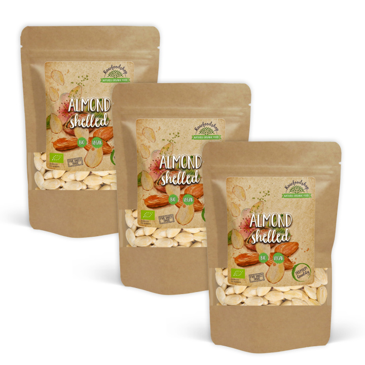 Kuorittu Manteli LUOMU 1kg x 3 pakettia ryhmässä Raaka-aineet / Pähkinät / Manteli @ Rawfoodshop Scandinavia AB (MASK2-SET3)