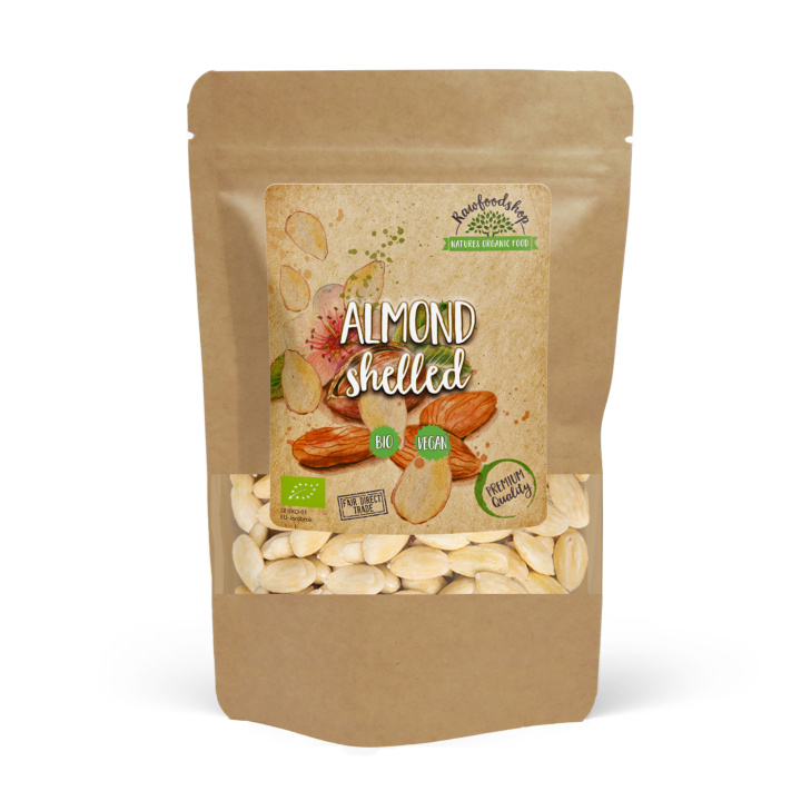 Kuorittu Manteli LUOMU 1kg ryhmässä Raaka-aineet / Pähkinät / Manteli @ Rawfoodshop Scandinavia AB (MASK2)