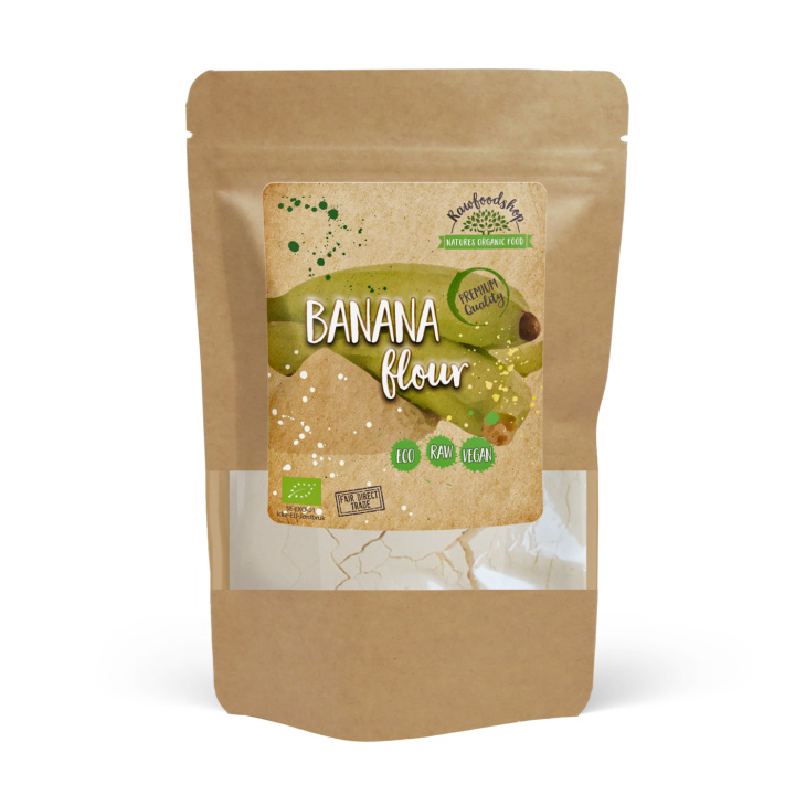 Banaanijauho LUOMU 500g ryhmässä Raaka-aineet / Hedelmät & Marjat / Banaani @ Rawfoodshop Scandinavia AB (MJO8)