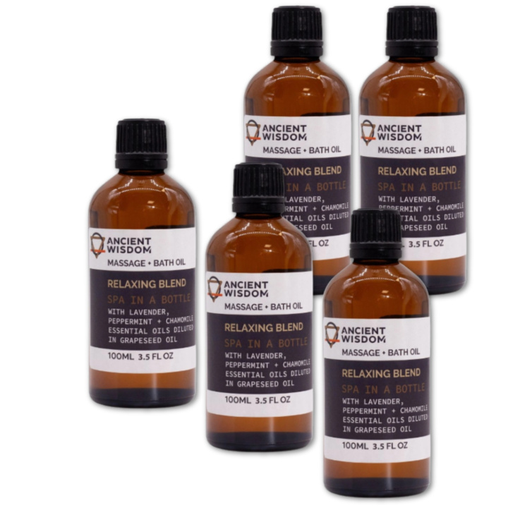 Relaxing Hierontaöljy 100ml x 5 pakettia ryhmässä Iho & Vartalo / Vartalo / Hierontaöljy @ Rawfoodshop Scandinavia AB (MOLUL-01-SET5)