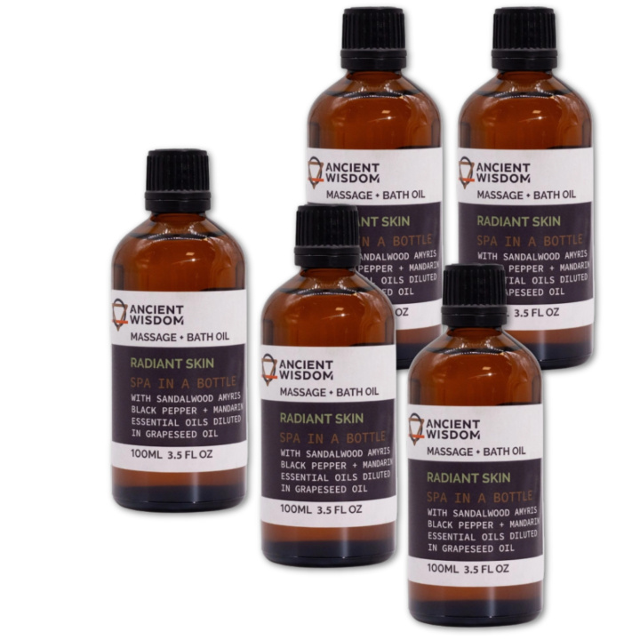 Sandalwood Glow Hierontaöljy 100ml x 5 pakettia ryhmässä Iho & Vartalo / Vartalo / Hierontaöljy @ Rawfoodshop Scandinavia AB (MOLUL-03-SET5)