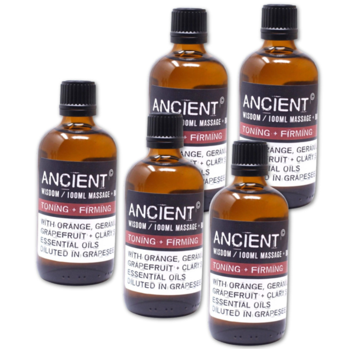 Toning & Firming Hierontaöljy 100ml x 5 pulloa ryhmässä Iho & Vartalo / Vartalo / Hierontaöljy @ Rawfoodshop Scandinavia AB (MOLUL-08-SET5)