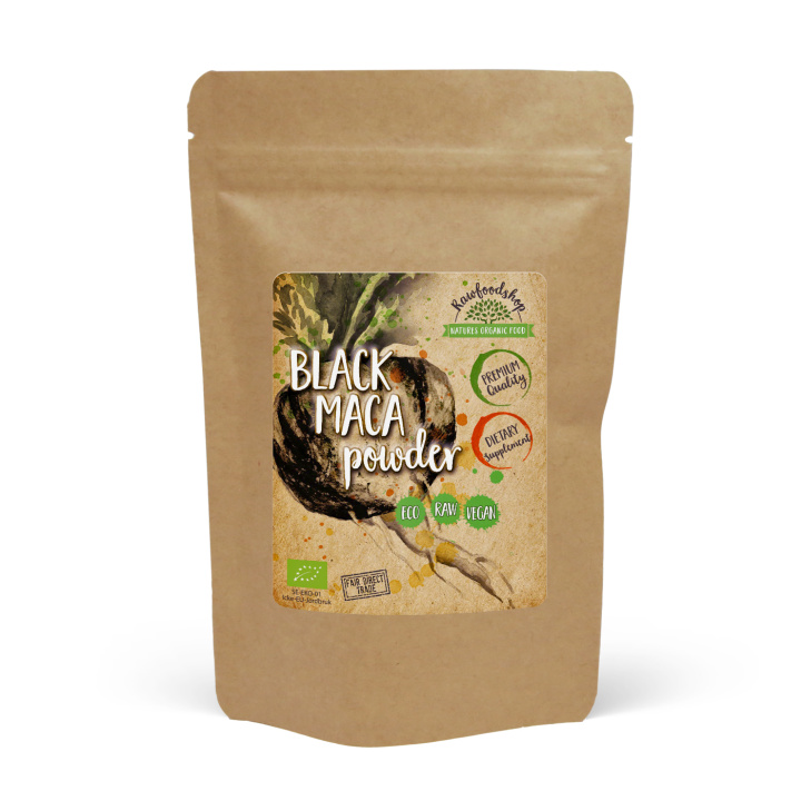 Maca-jauhe Musta LUOMU 100g ryhmässä Ravintolisät / Yrtit ja Kasvit / Maca & Ginseng @ Rawfoodshop Scandinavia AB (MPS10)