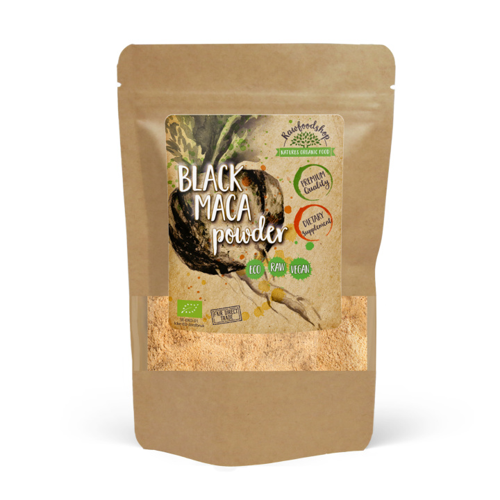 Maca-jauhe Musta LUOMU 125g ryhmässä Ravintolisät / Yrtit ja Kasvit / Maca & Ginseng @ Rawfoodshop Scandinavia AB (MPS10)