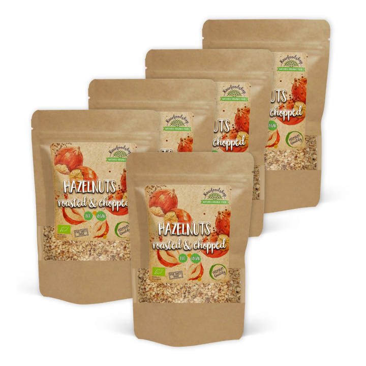 Hasselpähkinäpalat Paahdetut LUOMU 200g x 5 pakettia ryhmässä Raaka-aineet / Pähkinät / Hasselpähkinät @ Rawfoodshop Scandinavia AB (N22438-SET5)