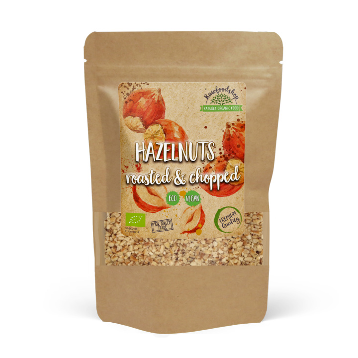Hasselpähkinäpalat Paahdetut LUOMU 200g ryhmässä Raaka-aineet / Pähkinät / Hasselpähkinät @ Rawfoodshop Scandinavia AB (N22438)