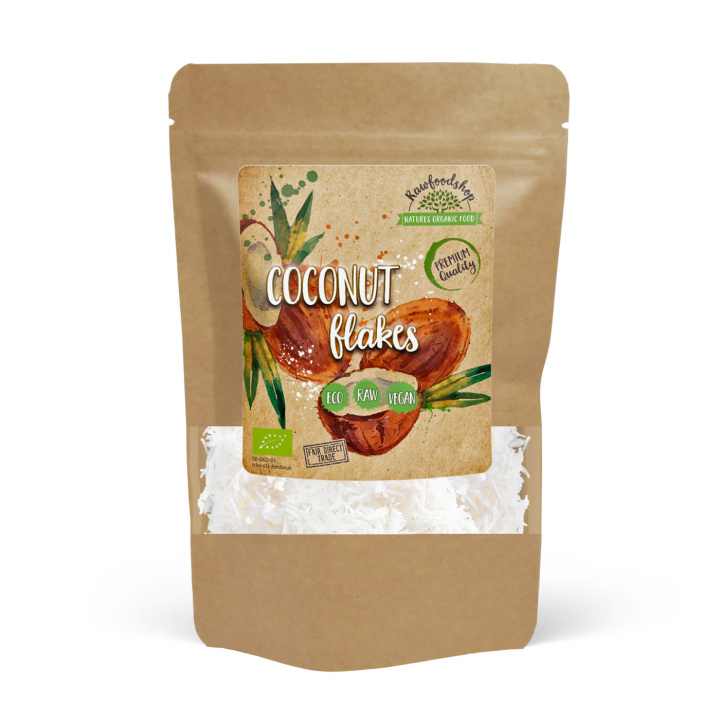 Kookoshiutaleet Premium RAW LUOMU 500g ryhmässä Raaka-aineet / Pähkinät / Kookos @ Rawfoodshop Scandinavia AB (NOT125)