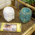 Buddha Sininen Öljypoltin