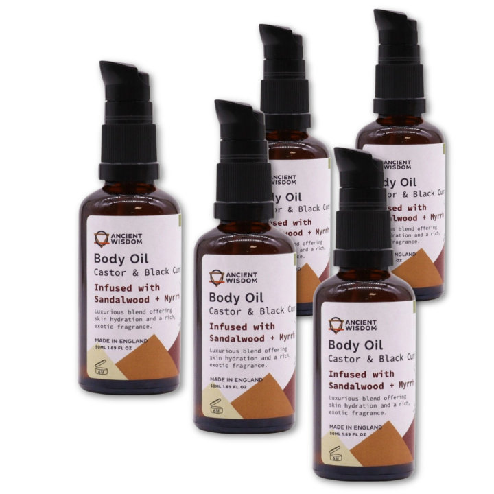 Kasvo- & Vartaloöljy Santelipuu & Mirha LUOMU 50ml x 5 kpl ryhmässä Iho & Vartalo / Vartalo / Vartalovoide & öljy @ Rawfoodshop Scandinavia AB (OBOUL05-SET5)