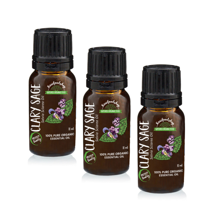 Muskatellisalvia Eteerinen Öljy LUOMU 10ml x 3 pulloa ryhmässä Iho & Vartalo / Luonnollinen DIY / Eteeriset öljyt @ Rawfoodshop Scandinavia AB (ORGEOUL14-SET3)