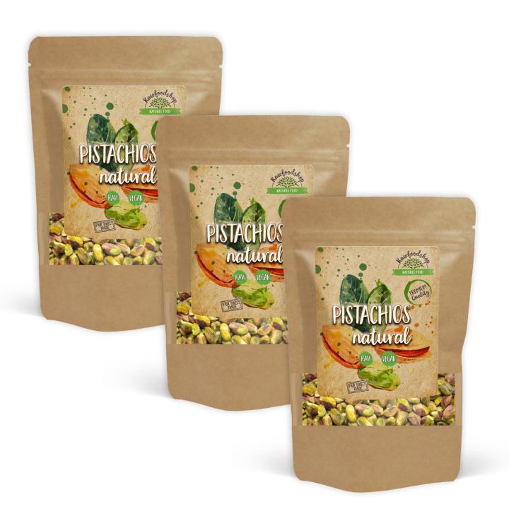 Pistaasipähkinät 500g x 3 pakettia ryhmässä Raaka-aineet / Pähkinät / Pistaasipähkinät @ Rawfoodshop Scandinavia AB (PSTVILD500-SET3)