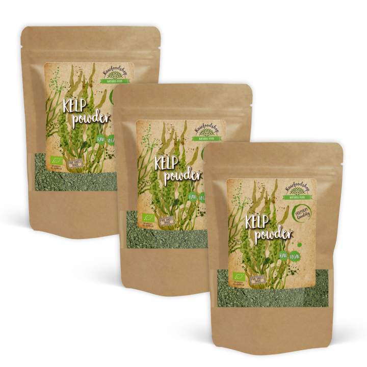 Kelp Jauhe Villinä 250g x 3 pakettia ryhmässä Raaka-aineet / Terveysruoka / Levät & Merilevät @ Rawfoodshop Scandinavia AB (RALG100217E250-SET3)