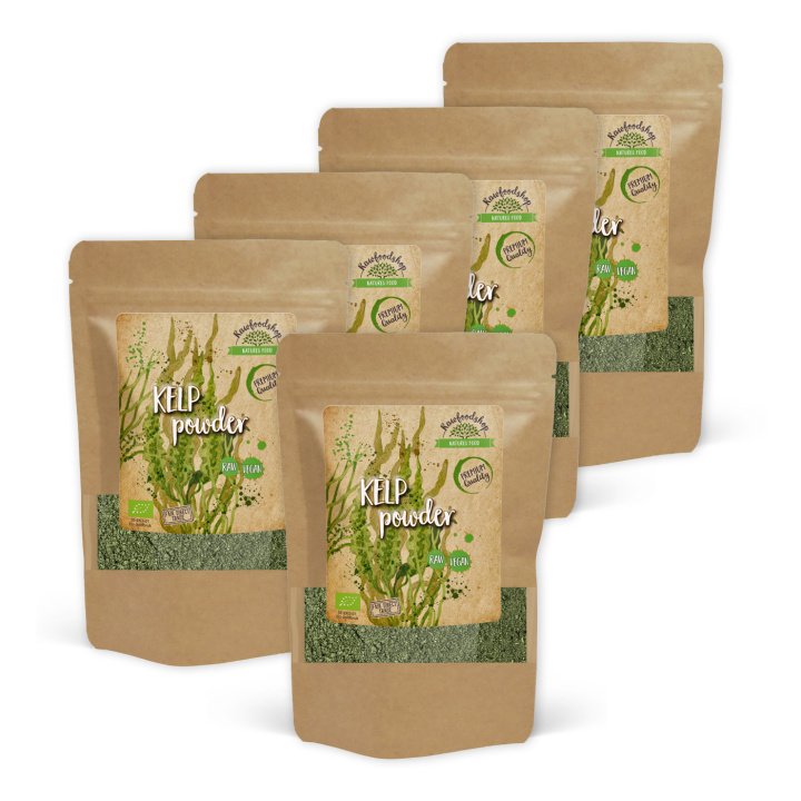 Kelp Jauhe Villinä 250g x 5 pakettia ryhmässä Raaka-aineet / Terveysruoka / Levät & Merilevät @ Rawfoodshop Scandinavia AB (RALG100217E250-SET5)