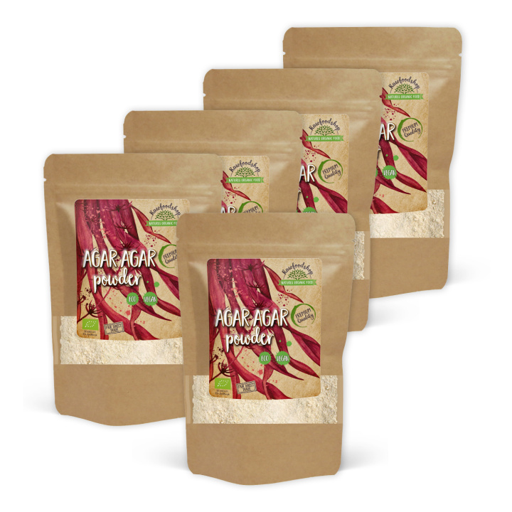 Agar Agar jauhe LUOMU 200g x 5 pakettia ryhmässä Raaka-aineet / Leipominen / Ainesosat Muut @ Rawfoodshop Scandinavia AB (RALG200006E-SET5)