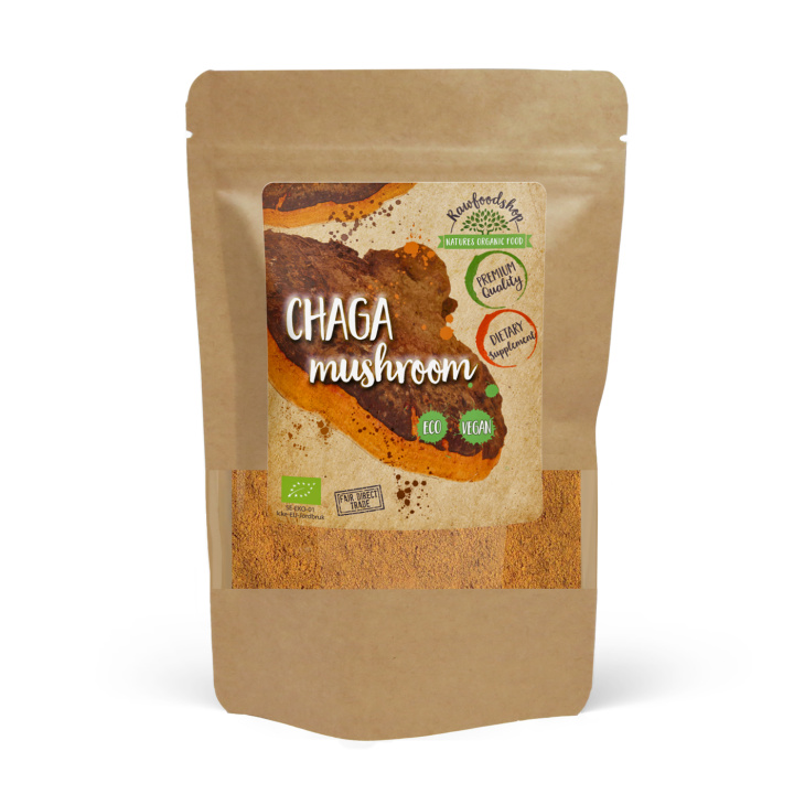 Chaga-jauhe LUOMU 125g ryhmässä Ravintolisät / Yrtit ja Kasvit / Sienet @ Rawfoodshop Scandinavia AB (RAW00204)