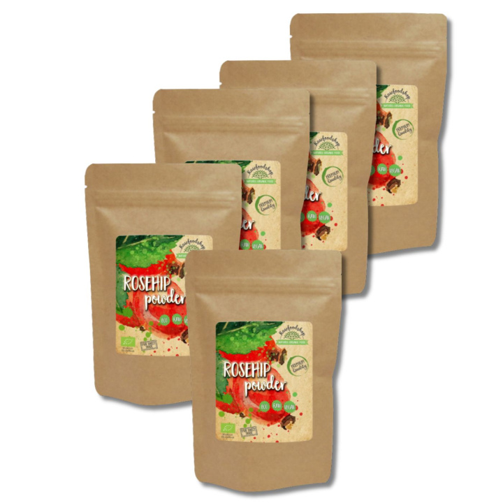 Ruusunmarjajauhe LUOMU 100g x 5 pakettia ryhmässä Raaka-aineet / Hedelmät & Marjat / Ruusunmarja @ Rawfoodshop Scandinavia AB (RAW00217-SET5)