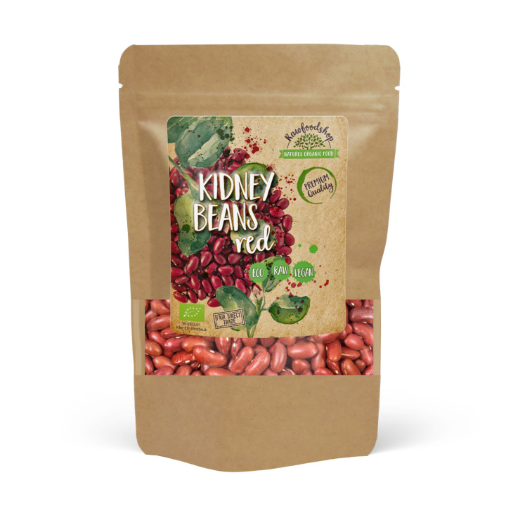 Kidneypavut Punaiset LUOMU 500g ryhmässä Raaka-aineet / Ruokakomero / Palkokasvit @ Rawfoodshop Scandinavia AB (RAW0030)