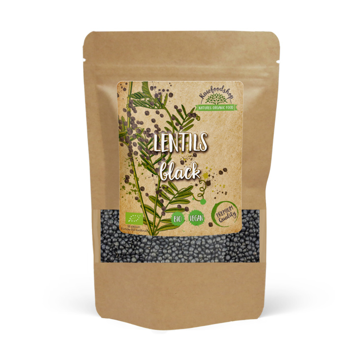 Linssit Mustat LUOMU 1kg ryhmässä Raaka-aineet / Ruokakomero / Palkokasvit @ Rawfoodshop Scandinavia AB (RAW00311)