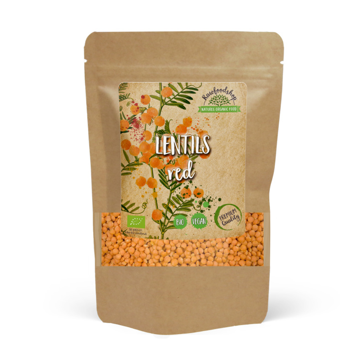 Linssit Punaiset LUOMU 500g ryhmässä Raaka-aineet / Ruokakomero / Palkokasvit @ Rawfoodshop Scandinavia AB (RAW0032)