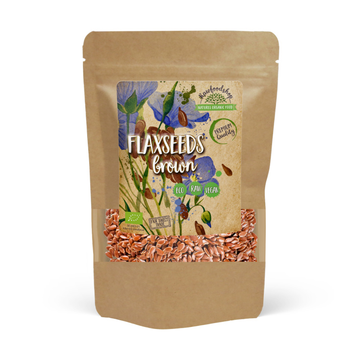Pellavansiemenet Ruskea LUOMU 500g ryhmässä Raaka-aineet / Terveysruoka / Siemenet @ Rawfoodshop Scandinavia AB (RAW0482)