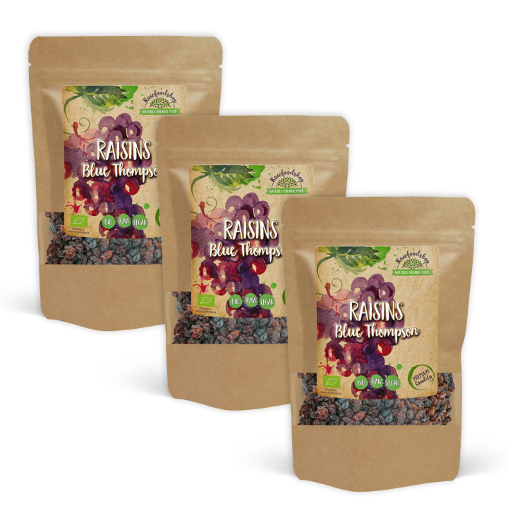 Rusinat Blue Thompson LUOMU 500g x 3 pakettia ryhmässä Raaka-aineet / Hedelmät & Marjat / Rusina @ Rawfoodshop Scandinavia AB (RAW79979-SET3)