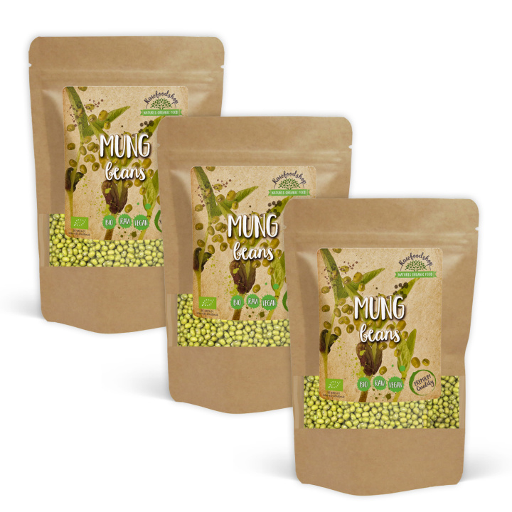 Mungpavut LUOMU 500g x 3 pakettia ryhmässä Raaka-aineet / Ruokakomero / Palkokasvit @ Rawfoodshop Scandinavia AB (RAW808098-SET3)