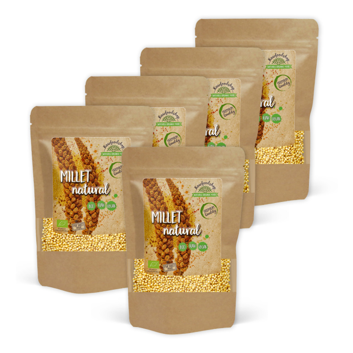Hirssi LUOMU 500g x 5 pakettia ryhmässä Raaka-aineet / Terveysruoka / Siemenet @ Rawfoodshop Scandinavia AB (RAW878097-SET5)