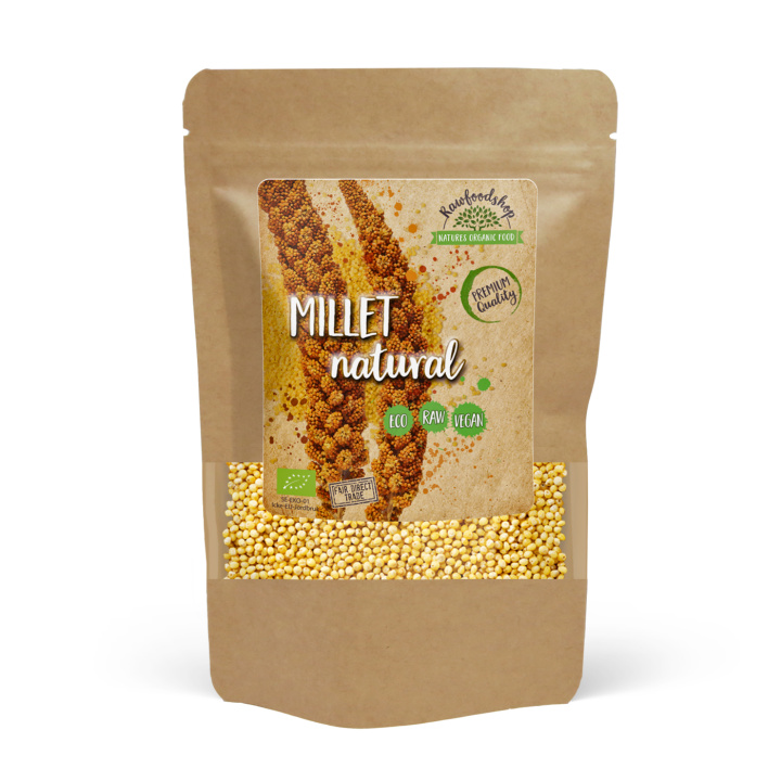 Hirssi LUOMU 500g ryhmässä Raaka-aineet / Terveysruoka / Siemenet @ Rawfoodshop Scandinavia AB (RAW878097)