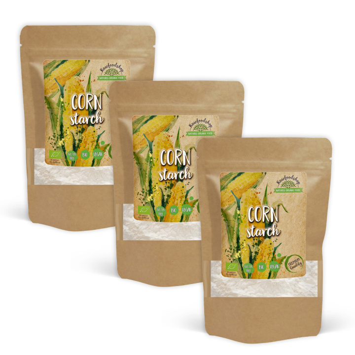 Maissitärkkelys LUOMU 250g x 3 pakettia ryhmässä Raaka-aineet / Leipominen / Jauhot @ Rawfoodshop Scandinavia AB (RAW9362-SET3)