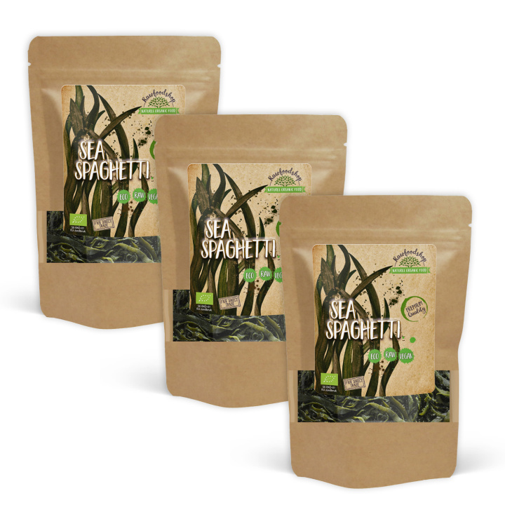 Merileväspagetti LUOMU 125g x 3 pakettia ryhmässä Raaka-aineet / Terveysruoka / Levät & Merilevät @ Rawfoodshop Scandinavia AB (RAWALG001-SET3)