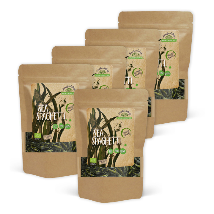 Merileväspagetti LUOMU 125g x 5 pakettia ryhmässä Raaka-aineet / Terveysruoka / Levät & Merilevät @ Rawfoodshop Scandinavia AB (RAWALG001-SET5)