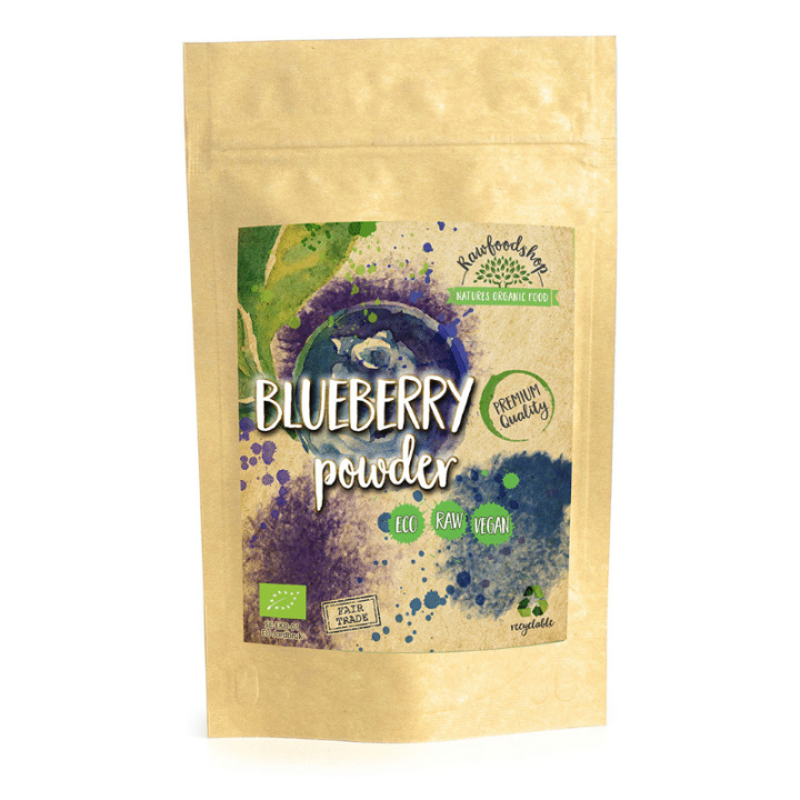 Mustikkajauhe LUOMU 100g ryhmässä Raaka-aineet / Hedelmät & Marjat / Mustikka @ Rawfoodshop Scandinavia AB (RAWFRUP001)