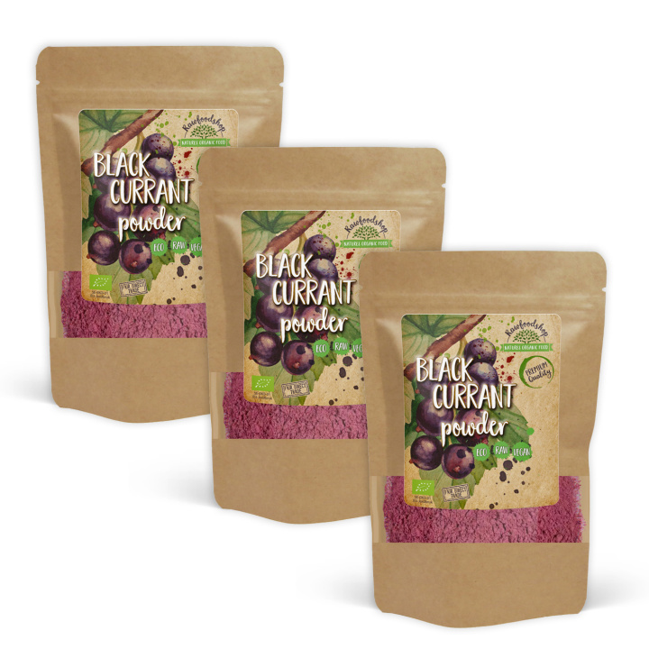 Mustaherukkajauhe LUOMU 250g x 3 pakettia ryhmässä Raaka-aineet / Hedelmät & Marjat / Hedelmäjauhe @ Rawfoodshop Scandinavia AB (RAWFRUP002250-SET3)