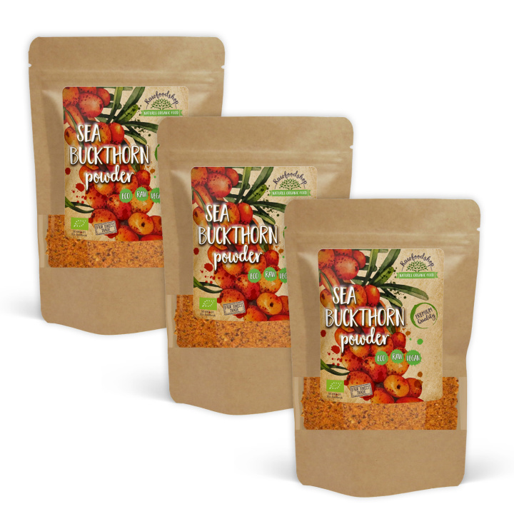 Tyrnimarjajauhe LUOMU 250g x 3 pakettia ryhmässä Raaka-aineet / Hedelmät & Marjat / Hedelmäjauhe @ Rawfoodshop Scandinavia AB (RAWFRUP003250-SET3)