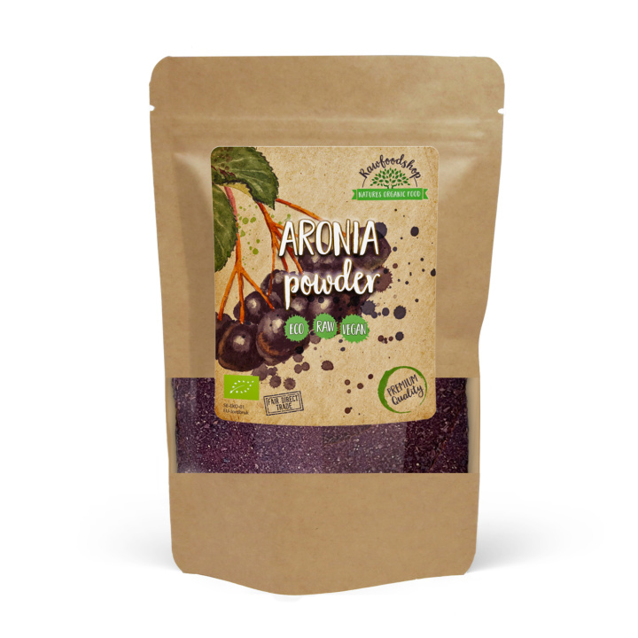 Aroniajauhe LUOMU 250g ryhmässä Raaka-aineet / Hedelmät & Marjat / Hedelmäjauhe @ Rawfoodshop Scandinavia AB (RAWFRUP007-250)