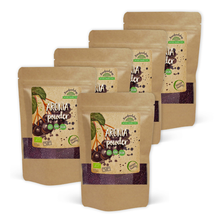 Aroniajauhe LUOMU 125g x 5 pakettia ryhmässä Raaka-aineet / Hedelmät & Marjat / Hedelmäjauhe @ Rawfoodshop Scandinavia AB (RAWFRUP007-SET5)