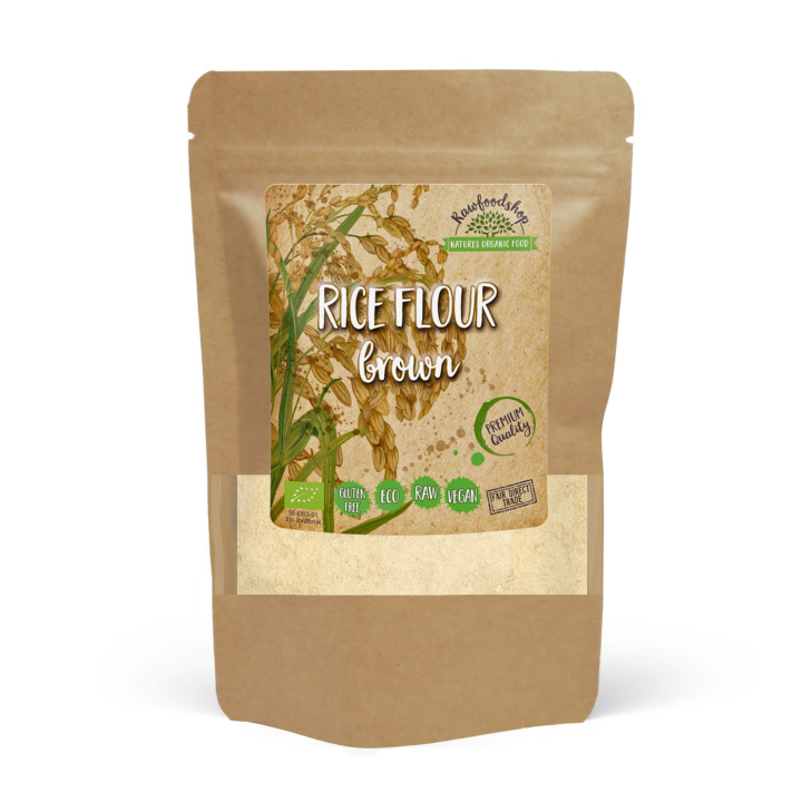 Täysjyväriisijauho LUOMU 500g ryhmässä Raaka-aineet / Leipominen / Jauhot @ Rawfoodshop Scandinavia AB (RAWMJO001)