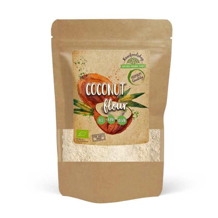 Kookosjauho Premium RAW LUOMU 500g ryhmässä Raaka-aineet / Pähkinät / Pähkinäjauhot @ Rawfoodshop Scandinavia AB (RBAK500227E)