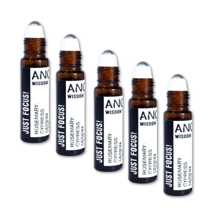 Just Focus Essential Oil Blend Roll On 10 ml x 5 pulloa ryhmässä Iho & Vartalo / Vartalo / Parfyymi @ Rawfoodshop Scandinavia AB (REBIUL-05-SET5)